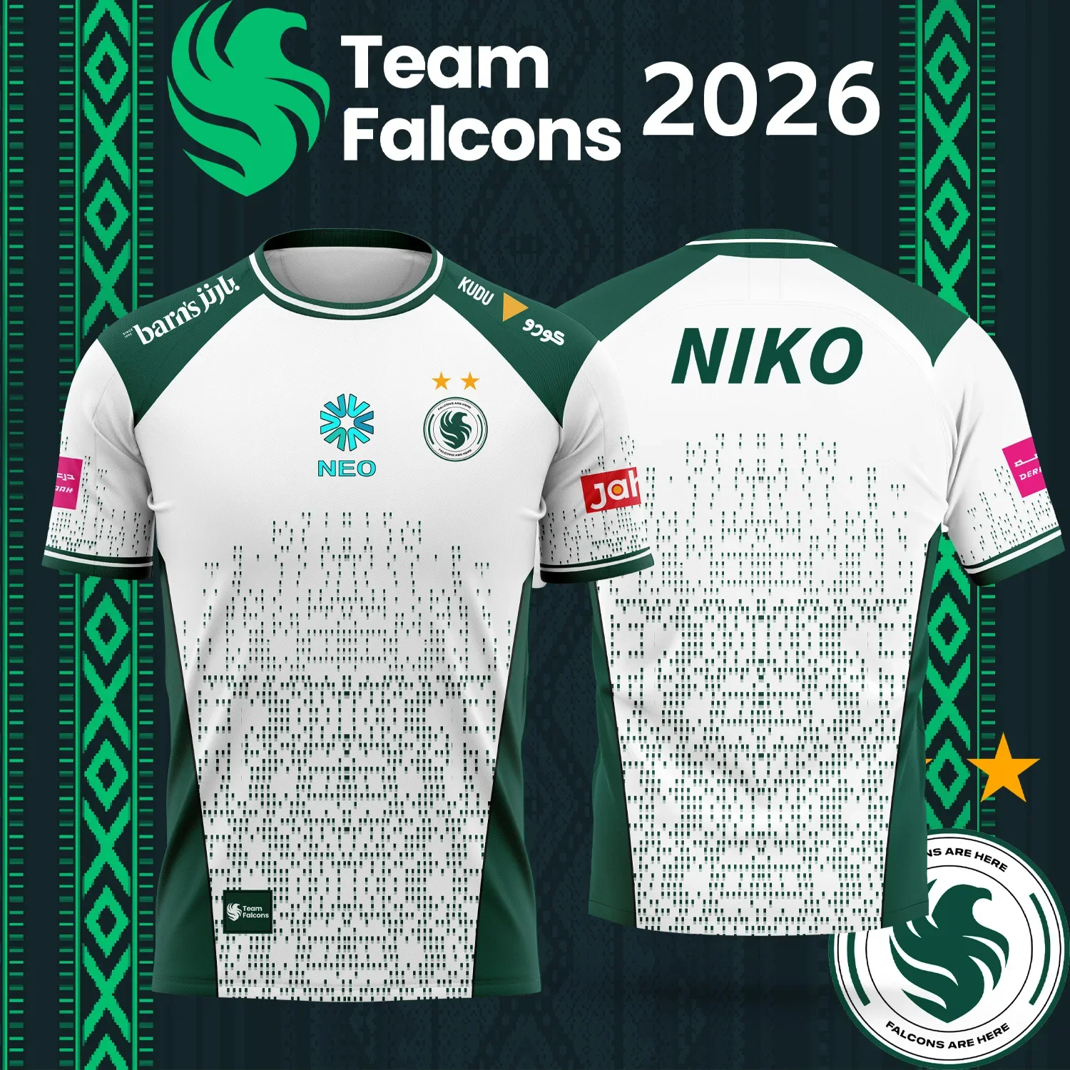Esports Gaming Top - 2026 New TEAM Falcons Esports Team