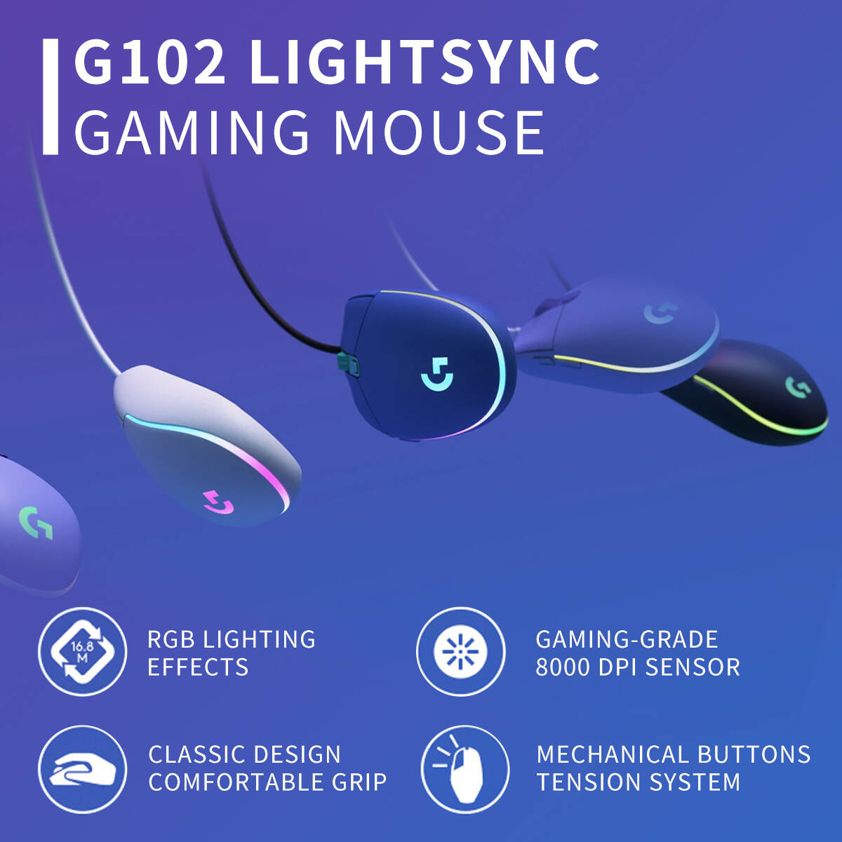 Logitech G102 Wired Gaming Mou - огляд і ціна Esports Gaming Tournaments