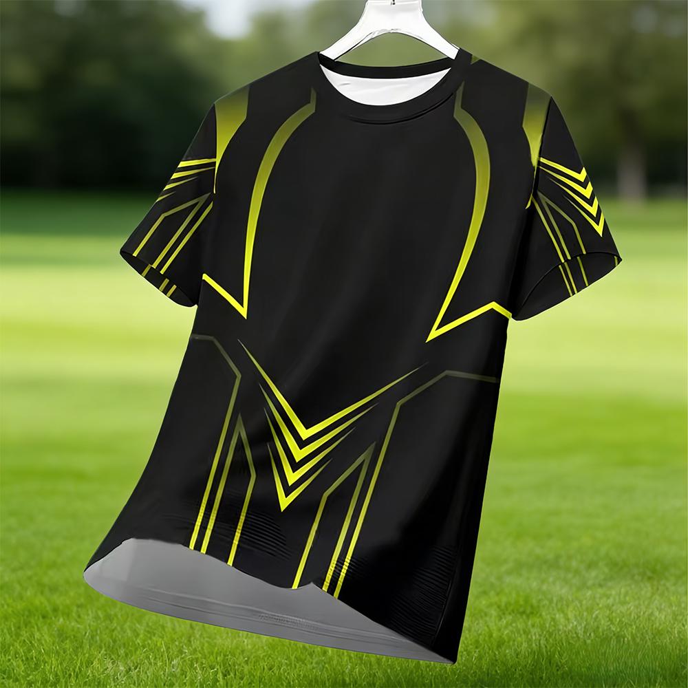 Men's 3D Geometry Print Short- - огляд і ціна Esports Gaming Top